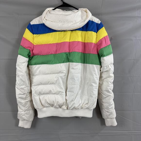 Perfect Moment Jacket Women Large Queenie Quilted Puffer Ski Rainbow Stripe Chic - Picture 7 of 16